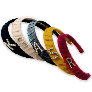 Lelet New York Monogramed “A” Headband, NWT, Black Velvet